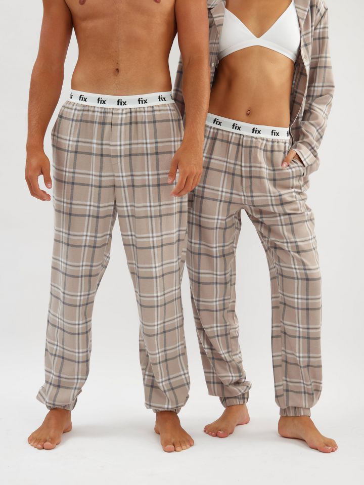 מכנסי בוקסר ארוכים פלנל יוניסקס