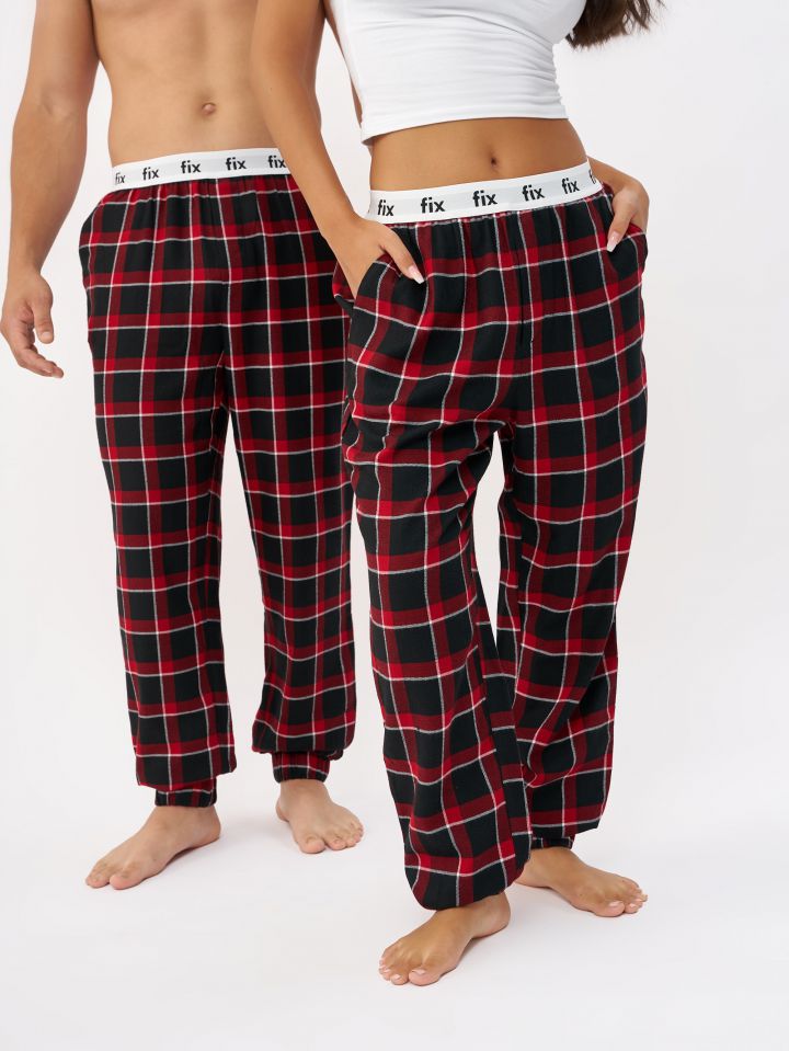 מכנסי בוקסר ארוכים פלנל יוניסקס