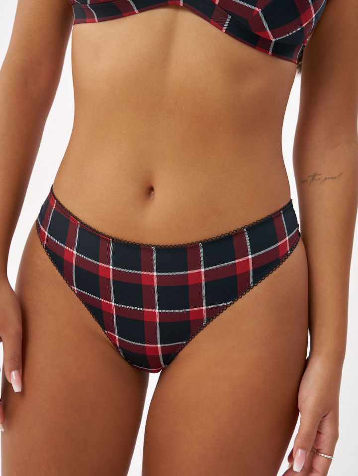 תחתוני חוטיני מיקרו משבצות