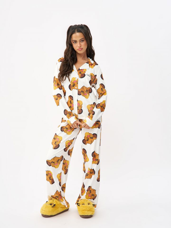 סט פיג׳מה קטיפה מלך האריות