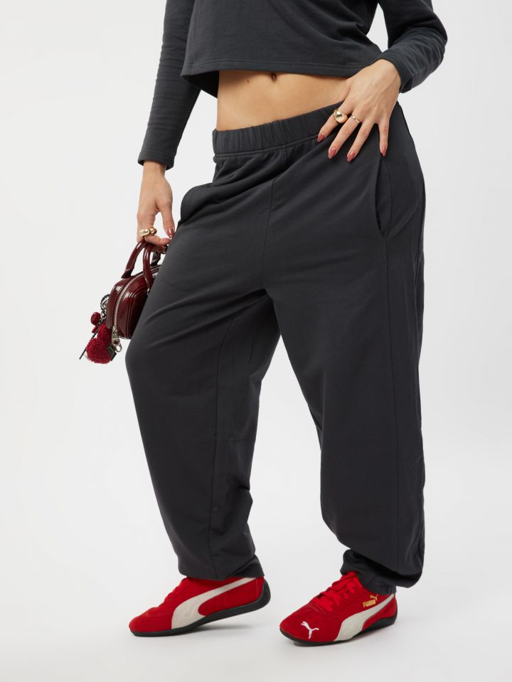 מכנסי פרנץ׳ טרי חגורה כפולה