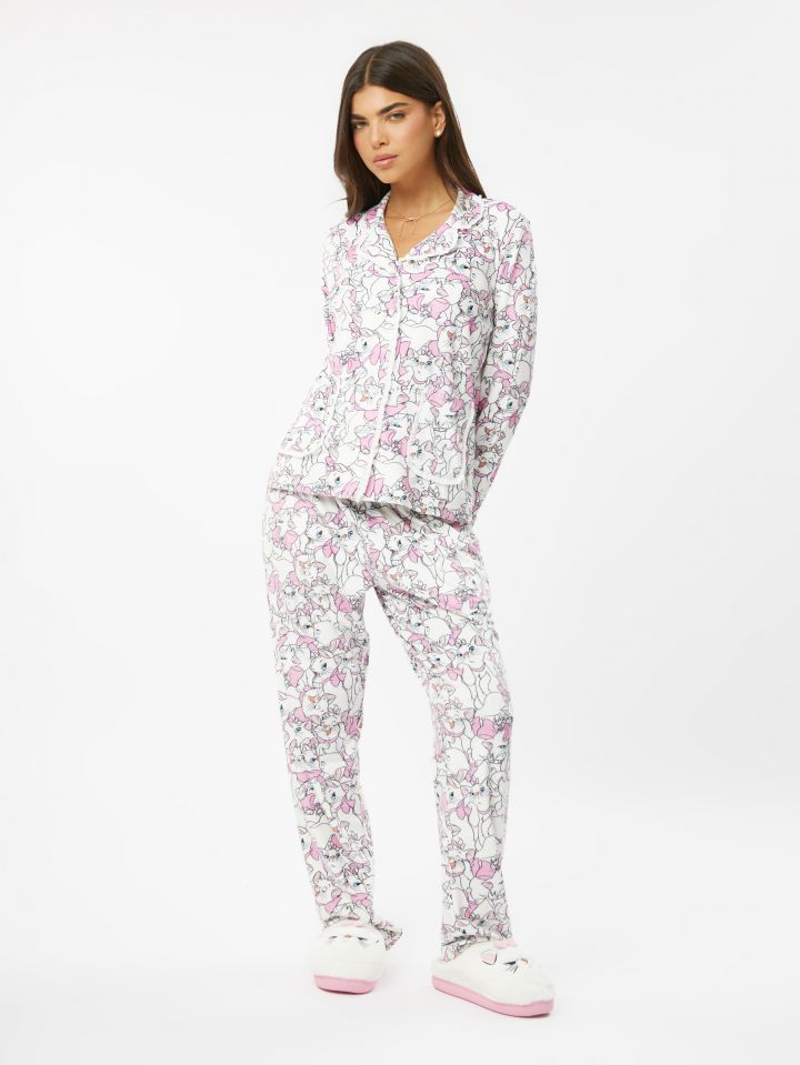 סט פיג׳מה מכופתרת מארי