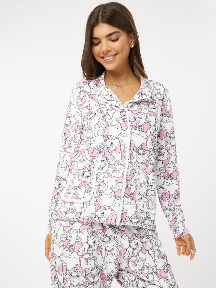 סט פיג׳מה מכופתרת מארי