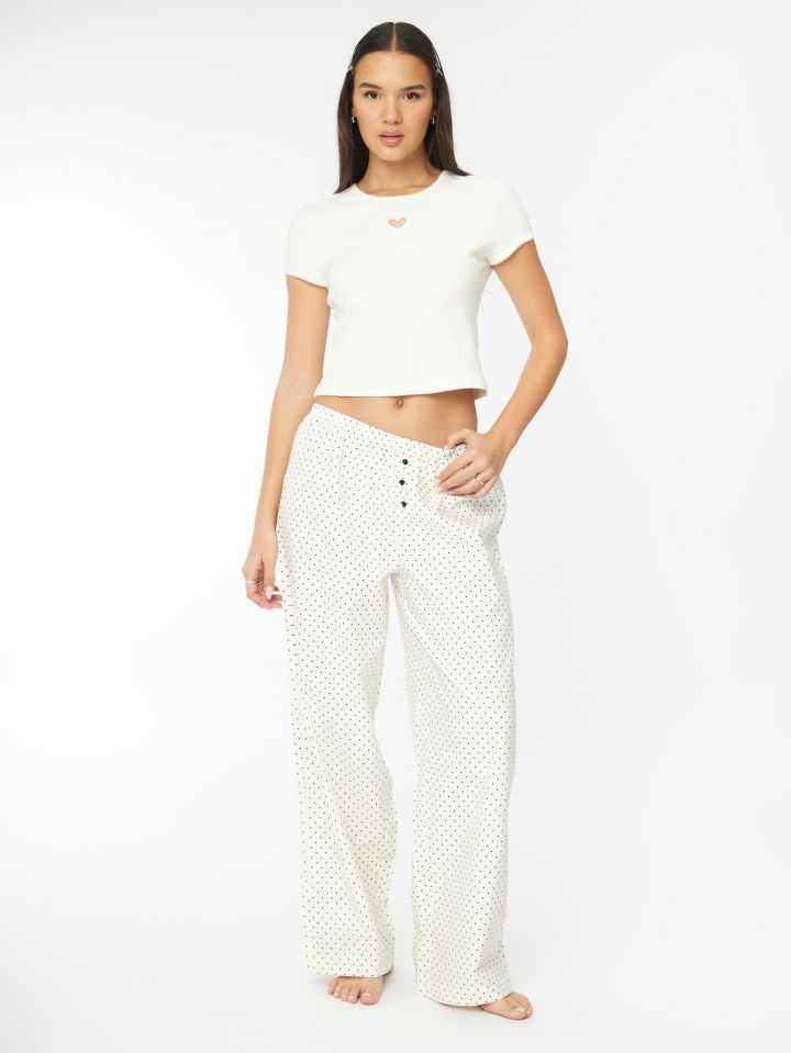 מכנסי כותנה ארוכים