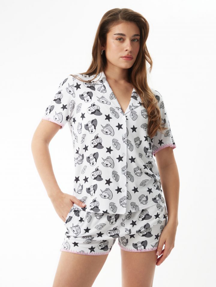 סט פיג׳מה ריב מיקי וחברים