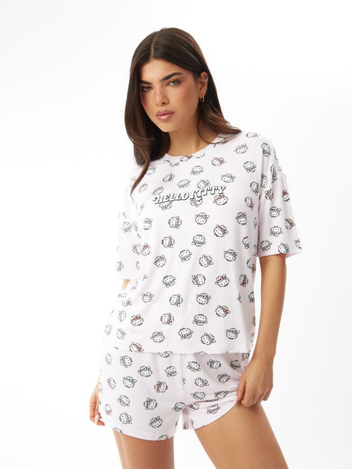 סט פיג׳מה קצר קיטי