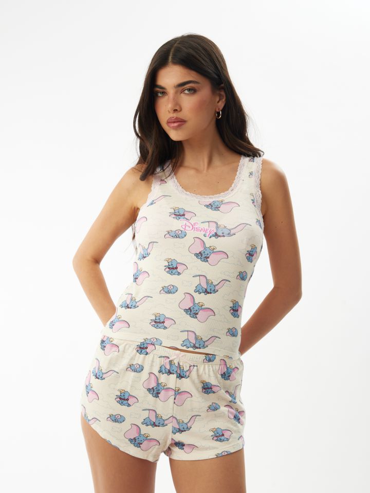 סט פיג׳מה גופייה ריב דמבו