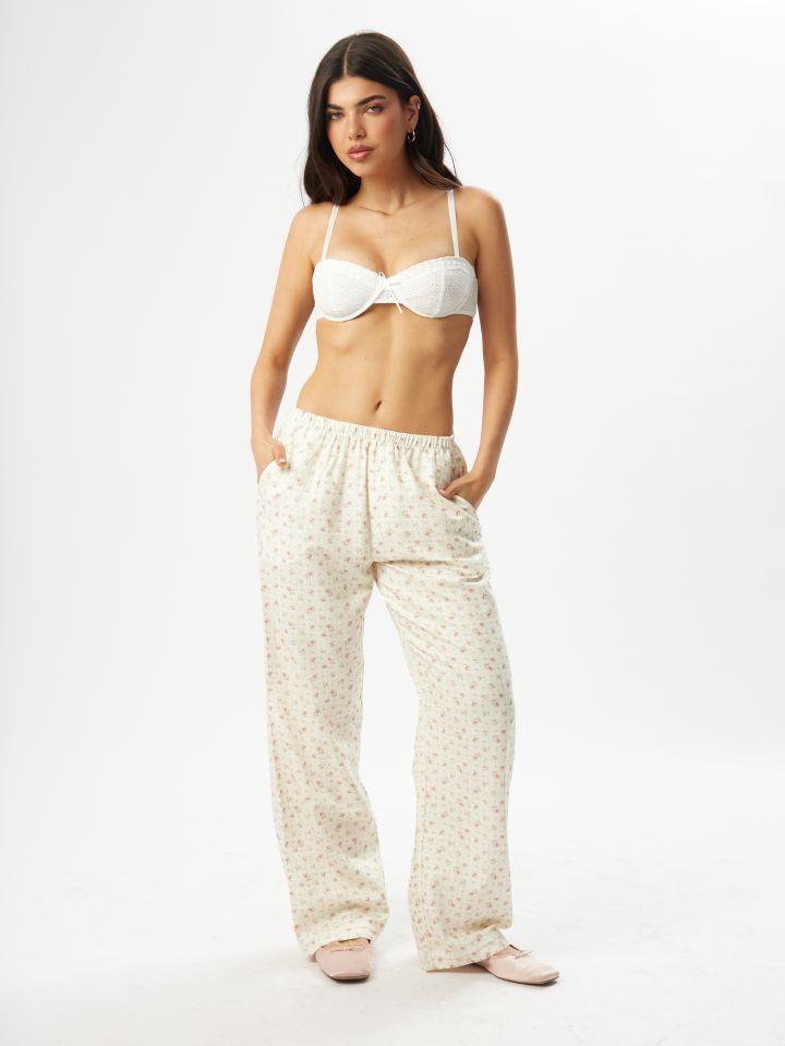 מכנסי בוקסר ארוכים פרחים