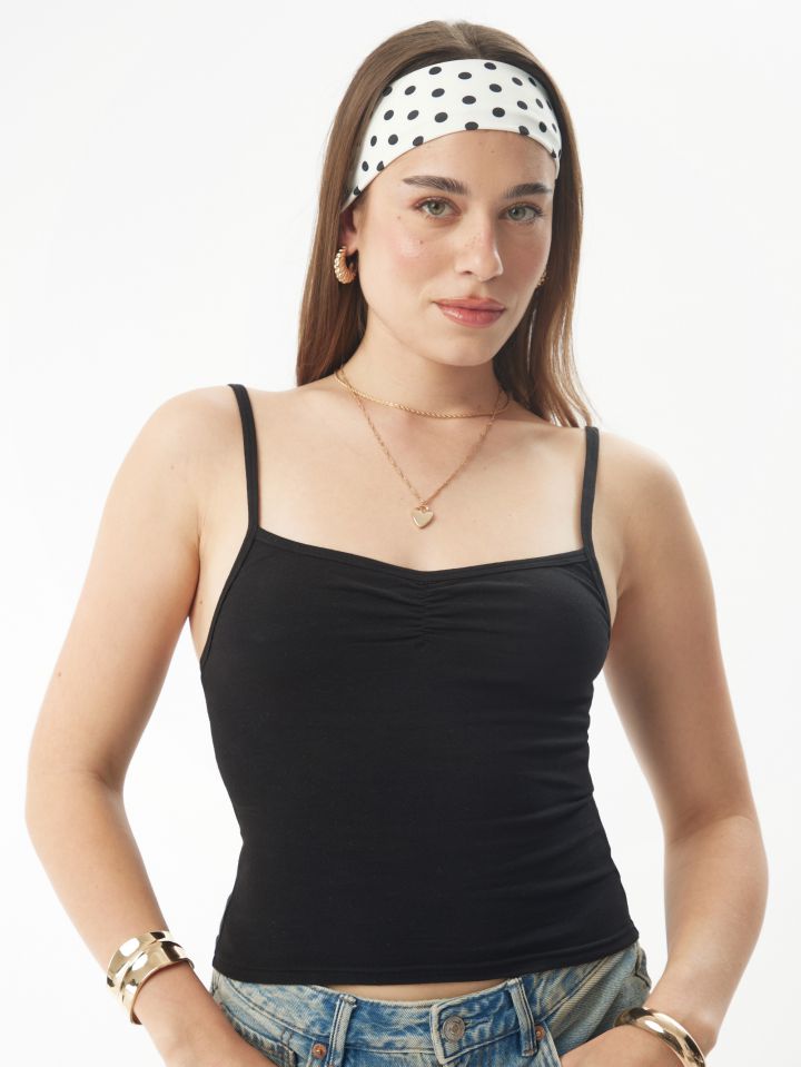 גופיית כותנה עם כיווץ