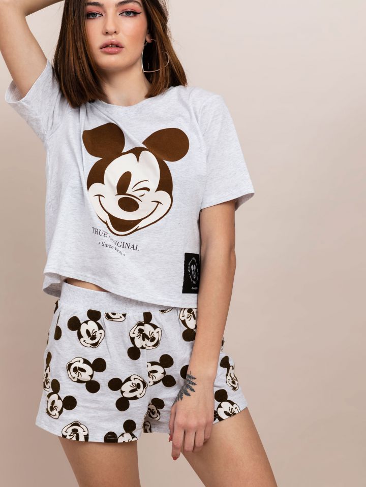 סט פיג’מה קצר מיקי SASS & CLASS