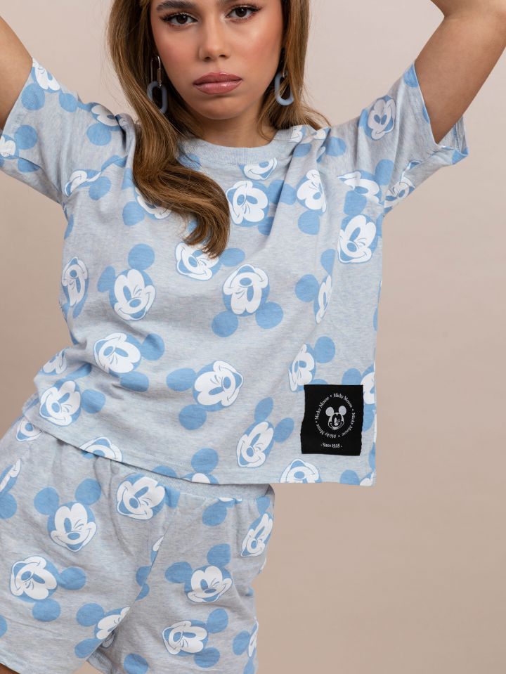 סט פיג’מה קצר מיקי SASS & CLASS