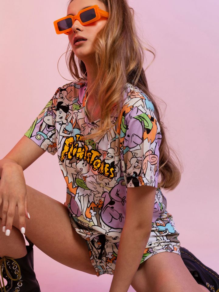 סט פיג’מה משפחת פלינסטון JUNGLE RAVE