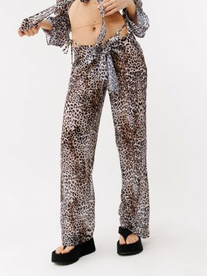 מכנס ארוך קשירה מבד שיפון