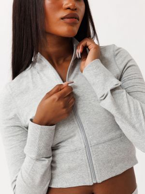 ג׳קט קרופ כותנה לייקרה