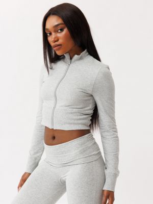 ג׳קט קרופ כותנה לייקרה