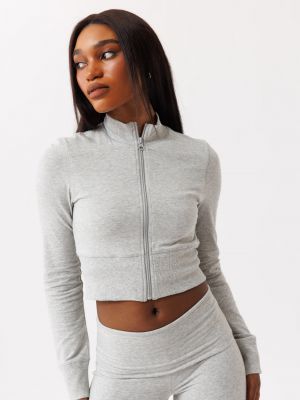 ג׳קט קרופ כותנה לייקרה