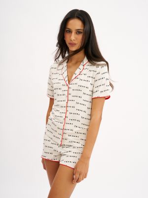 סט פיג’מה מכופתרת חברים