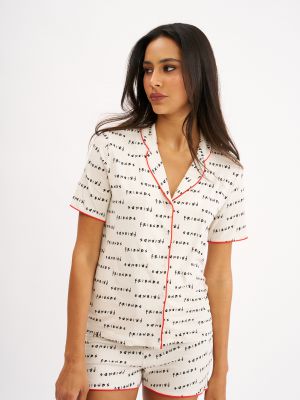 סט פיג’מה מכופתרת חברים