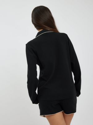 סט פיג׳מה מכופתרת וופל