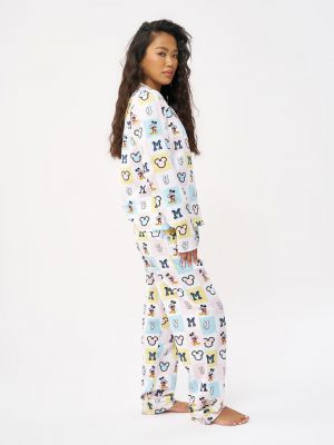 סט פיג’מה מכופתרת מיקי מאוס