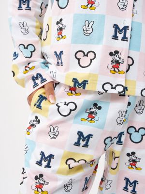 סט פיג’מה מכופתרת מיקי מאוס