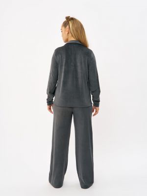 סט פיג’מה קטיפה ארוך