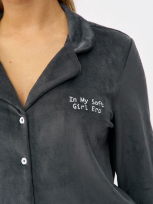 סט פיג’מה קטיפה ארוך