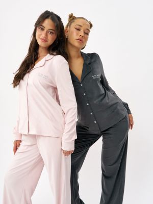 סט פיג’מה קטיפה ארוך