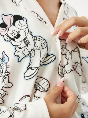 סט פיג’מה מכופתרת מיקי מאוס