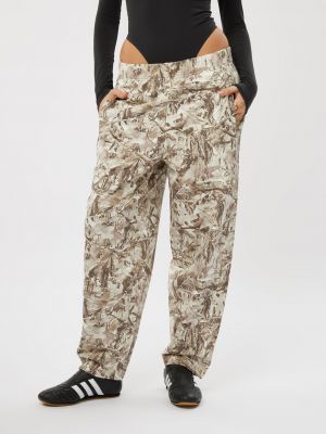 מכנסי פרנץ׳ טרי חגורה כפולה