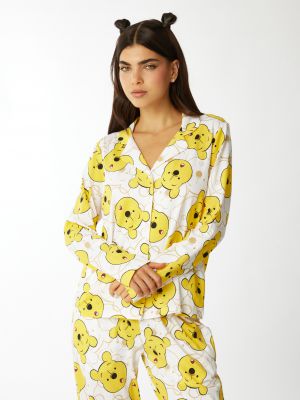 סט פיג׳מה מכופתרת פו הדב