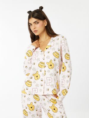 סט פיג׳מה מכופתרת פו הדב