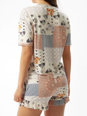 סט פיג׳מה קצר בנדנה