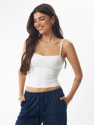 גופיית כותנה עם כיווץ