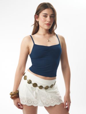 גופיית כותנה עם כיווץ