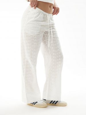 מכנסיים ארוכים תחרה שוויצרית