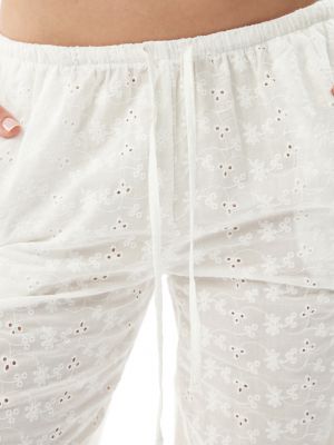 מכנסיים ארוכים תחרה שוויצרית