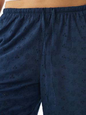 מכנסיים ארוכים תחרה שוויצרית