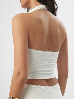 גופיית קולר תחרה שוויצרית