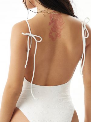 בגד ים שלם תחרה כיווצים