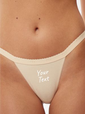 תחתוני חוטיני לוגו כותנה