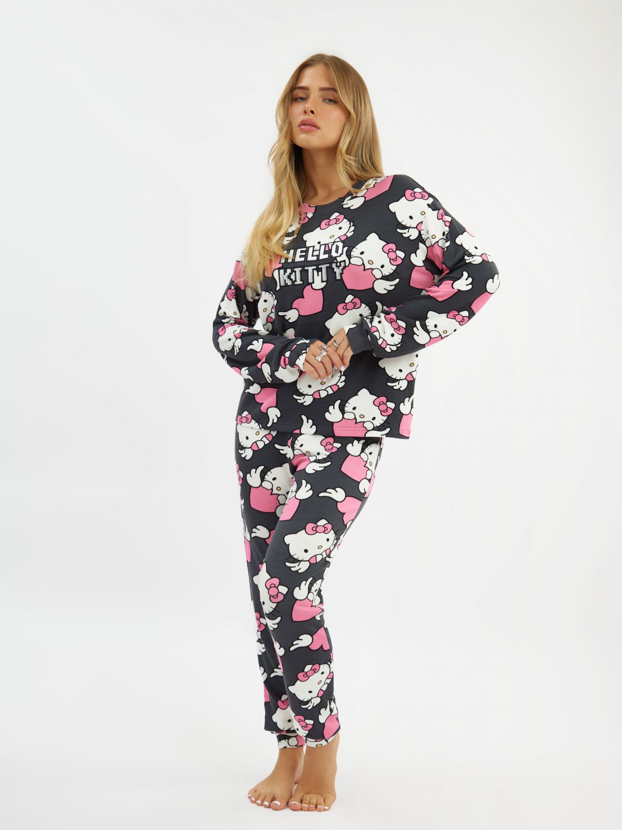סט פיג׳מה ארוך הלו קיטי