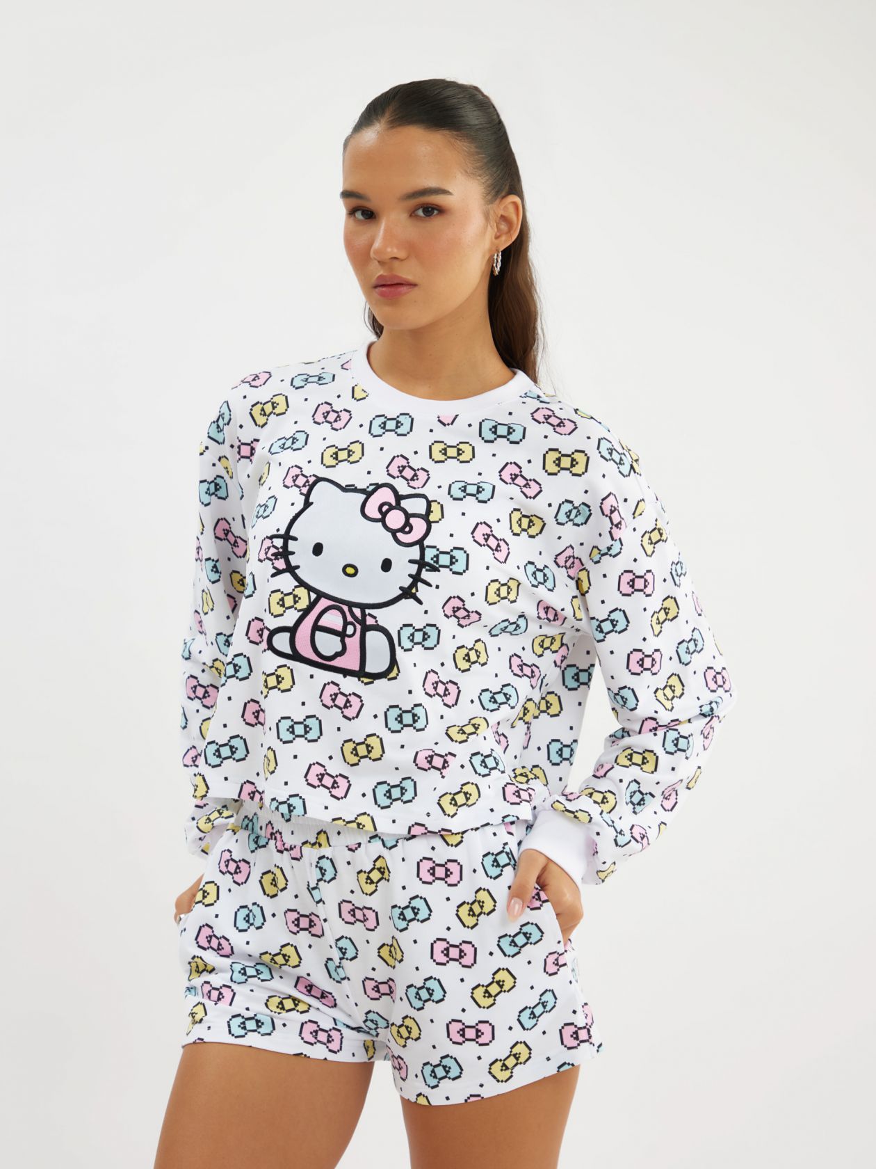 סט פיג׳מה פרנץ׳ טרי הלו קיטי