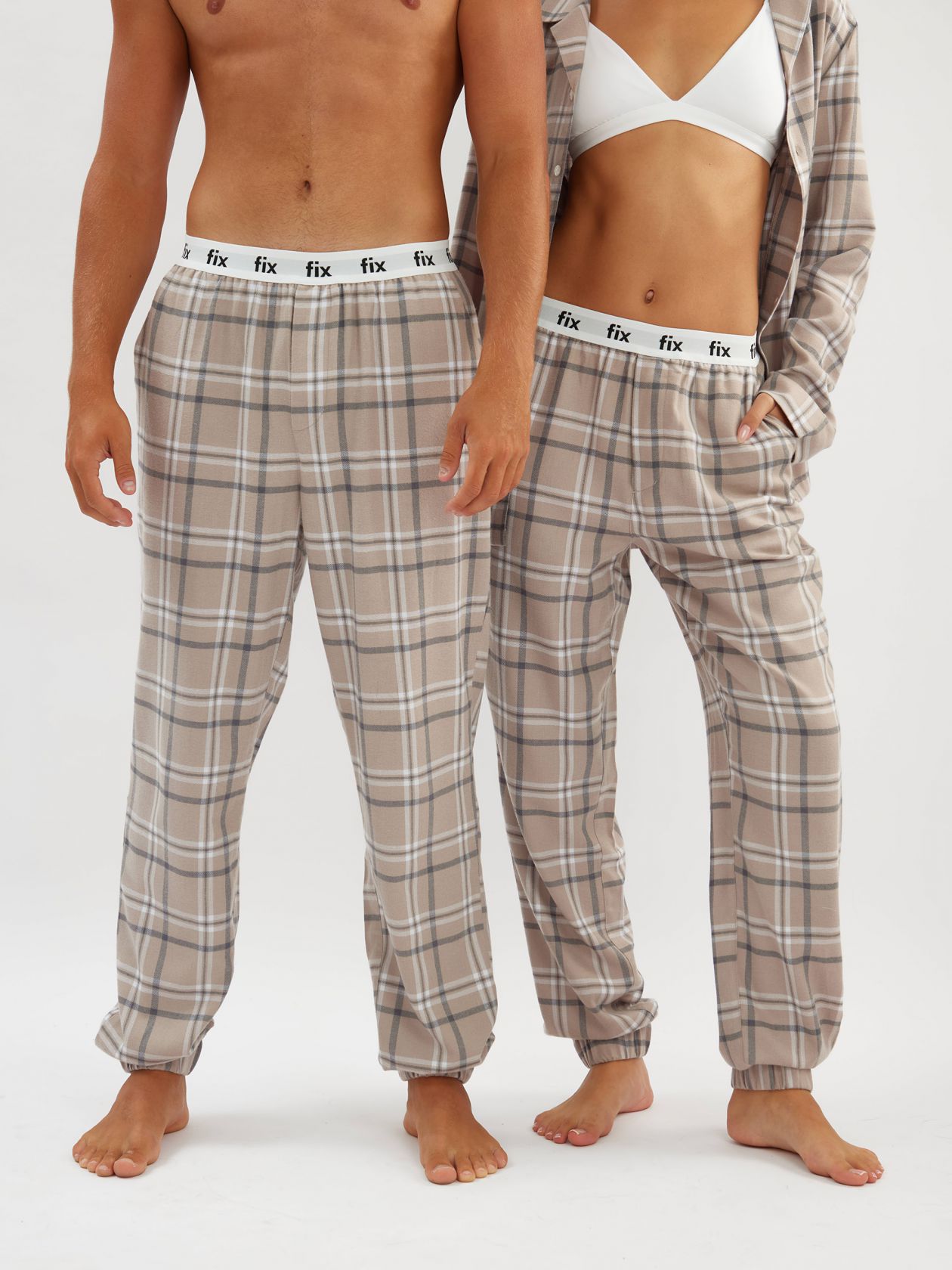 מכנסי בוקסר ארוכים פלנל יוניסקס