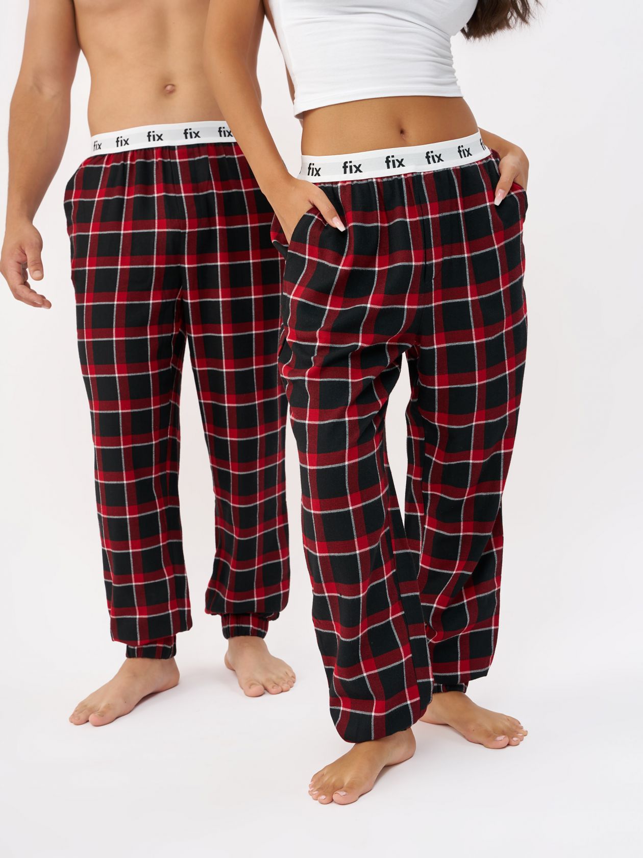 מכנסי בוקסר ארוכים פלנל יוניסקס