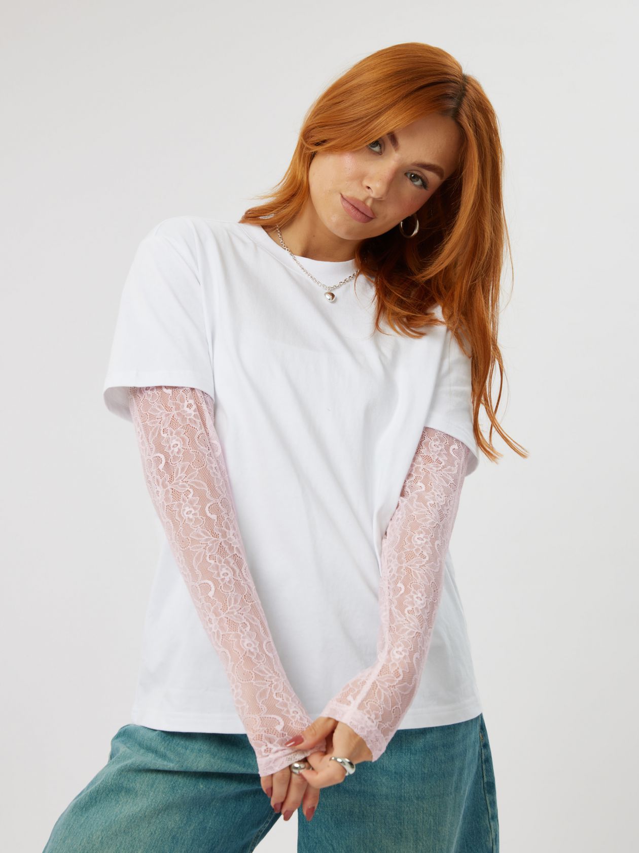 טישרט שרוול תחרה