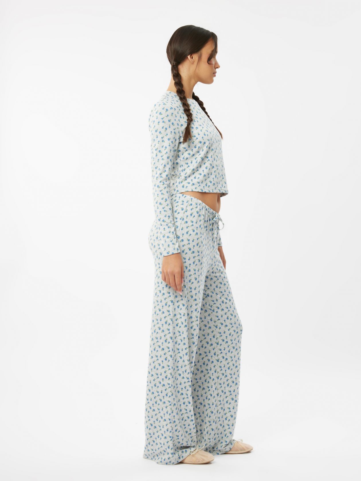 סט פיג׳מה פרחוני