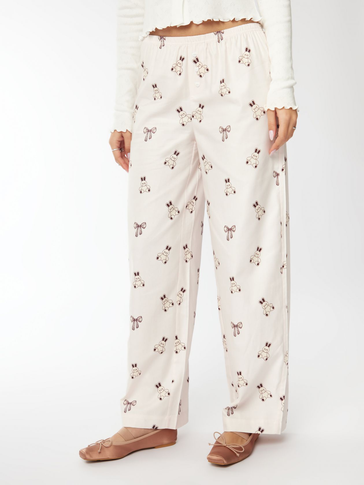 מכנסי כותנה ארוכים