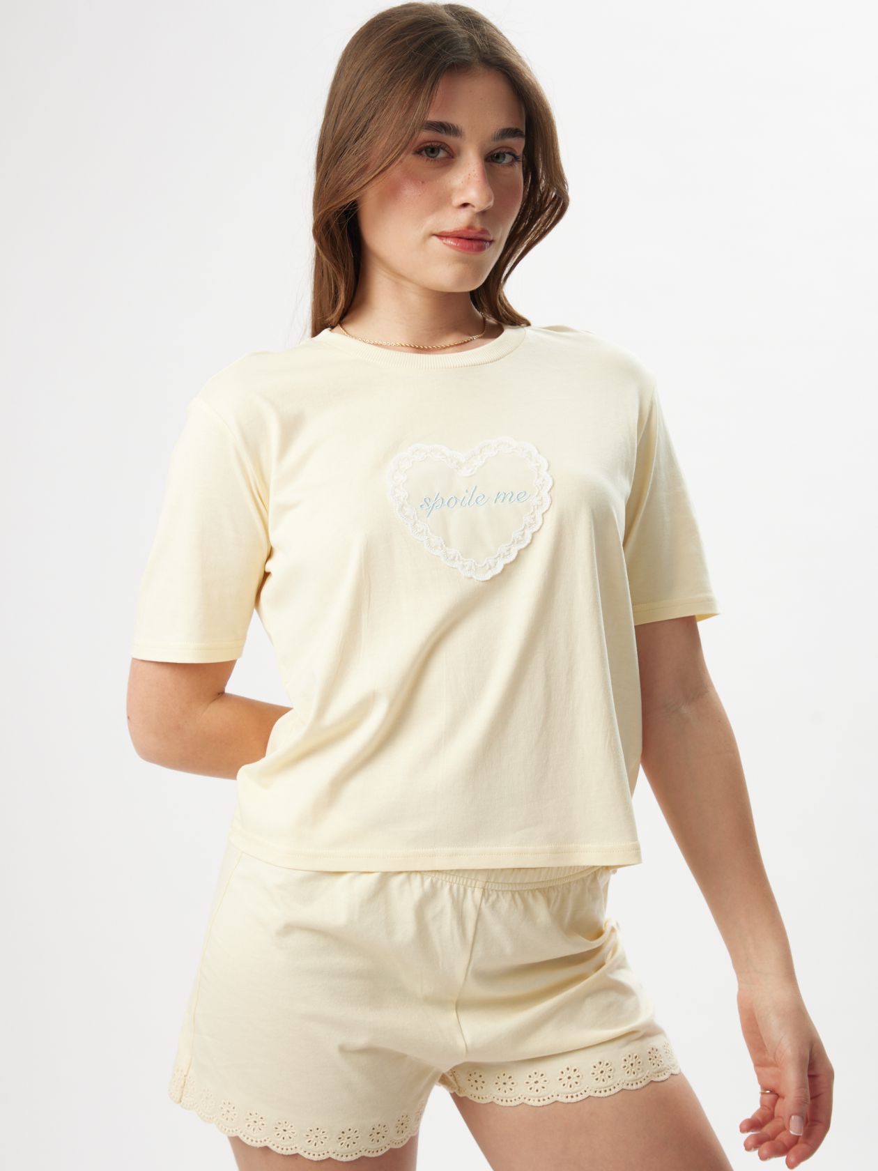 סט פיג׳מה סיומת תחרה