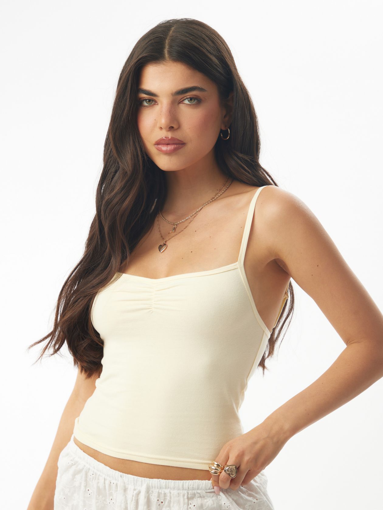 גופיית כותנה עם כיווץ